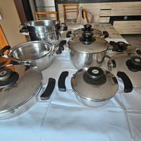 SET PENTOLE PADELLE TEGAMI AMC INDUZIONE ANTIADERE