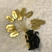 Scimmia decorativa design tropical glamour 26cm