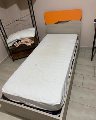 Letto singolo con contenitore