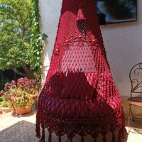 Poltrona/tenda a dondolo realizzata a mano