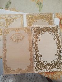 Carta da lettera vintage "pizzo oro"