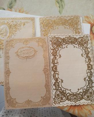 Carta da lettera vintage "pizzo oro"