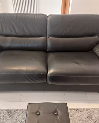Divano letto in pelle