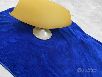 Tris di plafoniere vetro satinato color ambra