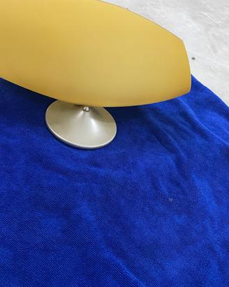 Tris di plafoniere vetro satinato color ambra