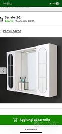 Mobiletto bagno, specchio con ante
