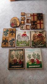 Quadri rustici dipinti su tavole in legno