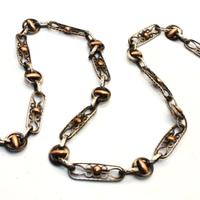 Mirabile catena orologio argento oro vermeil 1800