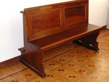 Panca da chiesa in noce del '700