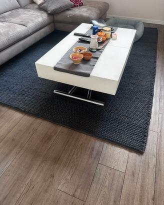Tappeto di lana grigio scuro  200x300