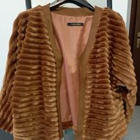 copri spalle in pelliccia nocciola 