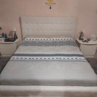 letto matrimoniale con contenitore con comodini 