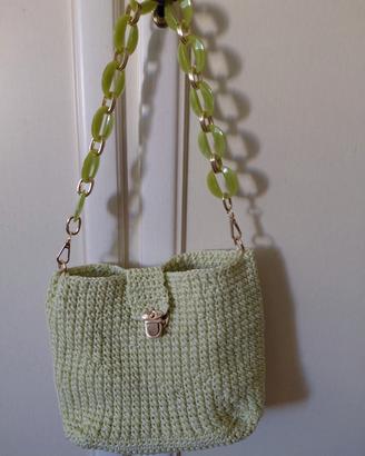 borsa in cordino di cotone fatta x mano