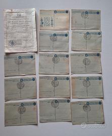 Documenti Regio Esercito 1929 + 13 Cartoline Milit