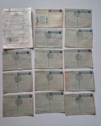 Documenti Regio Esercito 1929 + 13 Cartoline Milit
