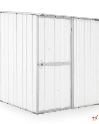 Casetta in lamiera 155x175 bianco spiovenza avanti