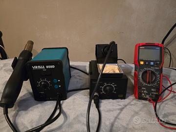 Combo stazione aria calda e multimetro