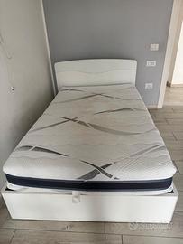 Letto contenitore una piazza e mezzo e materasso