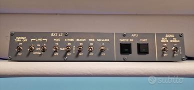 Overhead light panel A320 per flight simulator