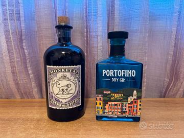 Bottiglie Vuote Gin Monkey 47 + Portofino Dry Gin