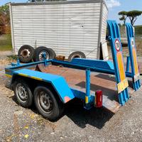 Rimorchio 2 assi trasporto macchine operatrici