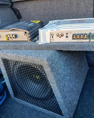 Subwoofer Hertz + 2 amplificatori Alpine e Sony