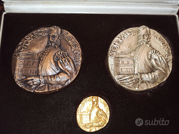 Trittico medaglie/monete Jacopo Barozzi