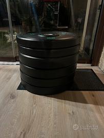 Pacco pesi dischi gommati domyos, diametro di 50mm