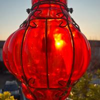 Lampada veneziana vetro soffiato Murano