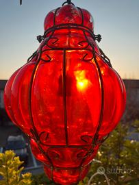 Lampada veneziana vetro soffiato Murano