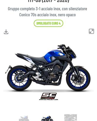 Scarico SC PROJECT per Yamaha MT-09 2017-2020