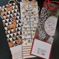 3 shopper  natalizie portabottiglie vino