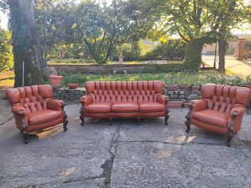 salotto anni settanta in pelle