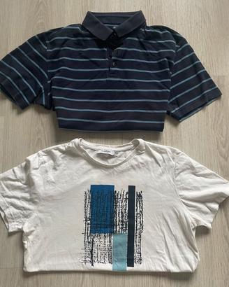 polo + maglietta a maniche corte