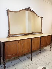 Specchio vintage anni ’70 grande cornice dorata