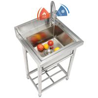 Lavello con rubinetto multiuso in acciaio inox