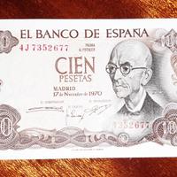 BANCONOTA 100 PESETAS 1970 SPAGNA