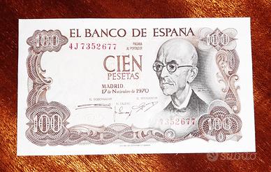 BANCONOTA 100 PESETAS 1970 SPAGNA