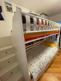 Letto a castello scorrevole