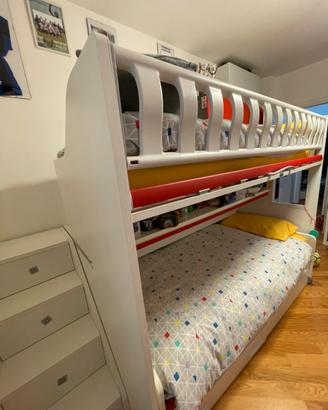 Letto a castello scorrevole