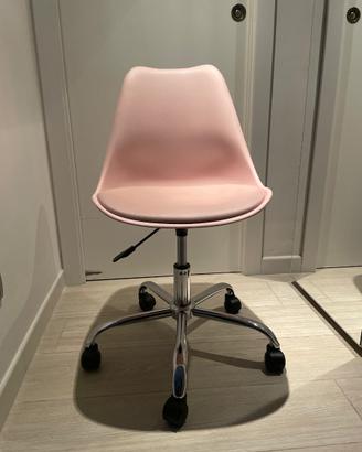 Sedia scrivania con rotelle maison du monde rosa
