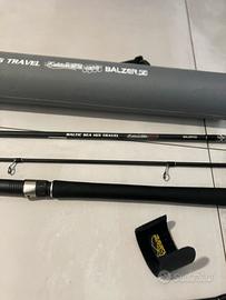 2 canne da pesca da viaggio ad innesti