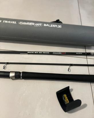 2 canne da pesca da viaggio ad innesti