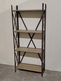Etagere in ferro e legno marrone
