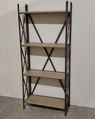 Etagere in ferro e legno marrone