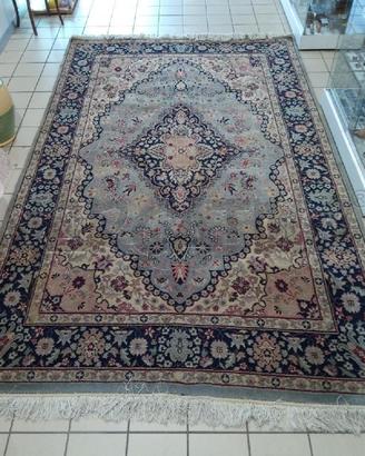 TAPPETO 391 X 178 AZZURRO BLU FRANGE