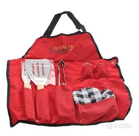 Kit Barbecue BBQ Grembiule saliera Pinza paletta