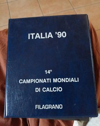 francobolli mondiali di calcio Italia 90 filagrano