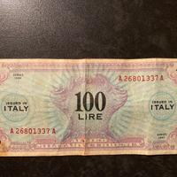 Banconota 100 lire occupazione americana 1943