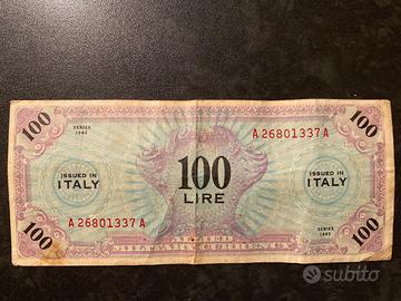 Banconota 100 lire occupazione americana 1943